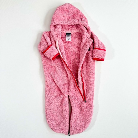 PATAGONIA Infant Pink Winter Hi Plush Fleece Baby BUNTING SnowSuit Size 6 Months - Picture 2 of 8